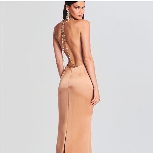 NWT Retrofete Tasha Dress in almond - shell chain straps - size S - Picture 1 of 10